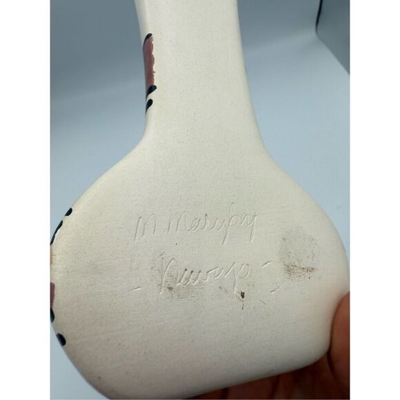 M. Marybey Handmade Hand painted Navajo Pottery Hanging Vase - Picture 6 of 6